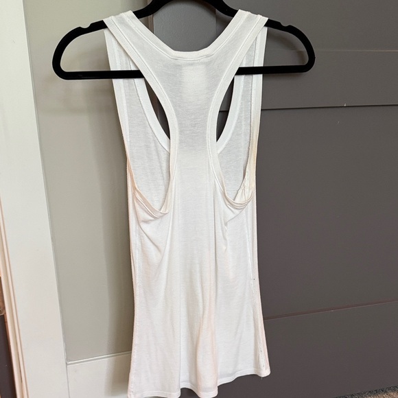 BCBGMaxAzria White Ribbed Racerback Tank Top - Picture 3 of 3